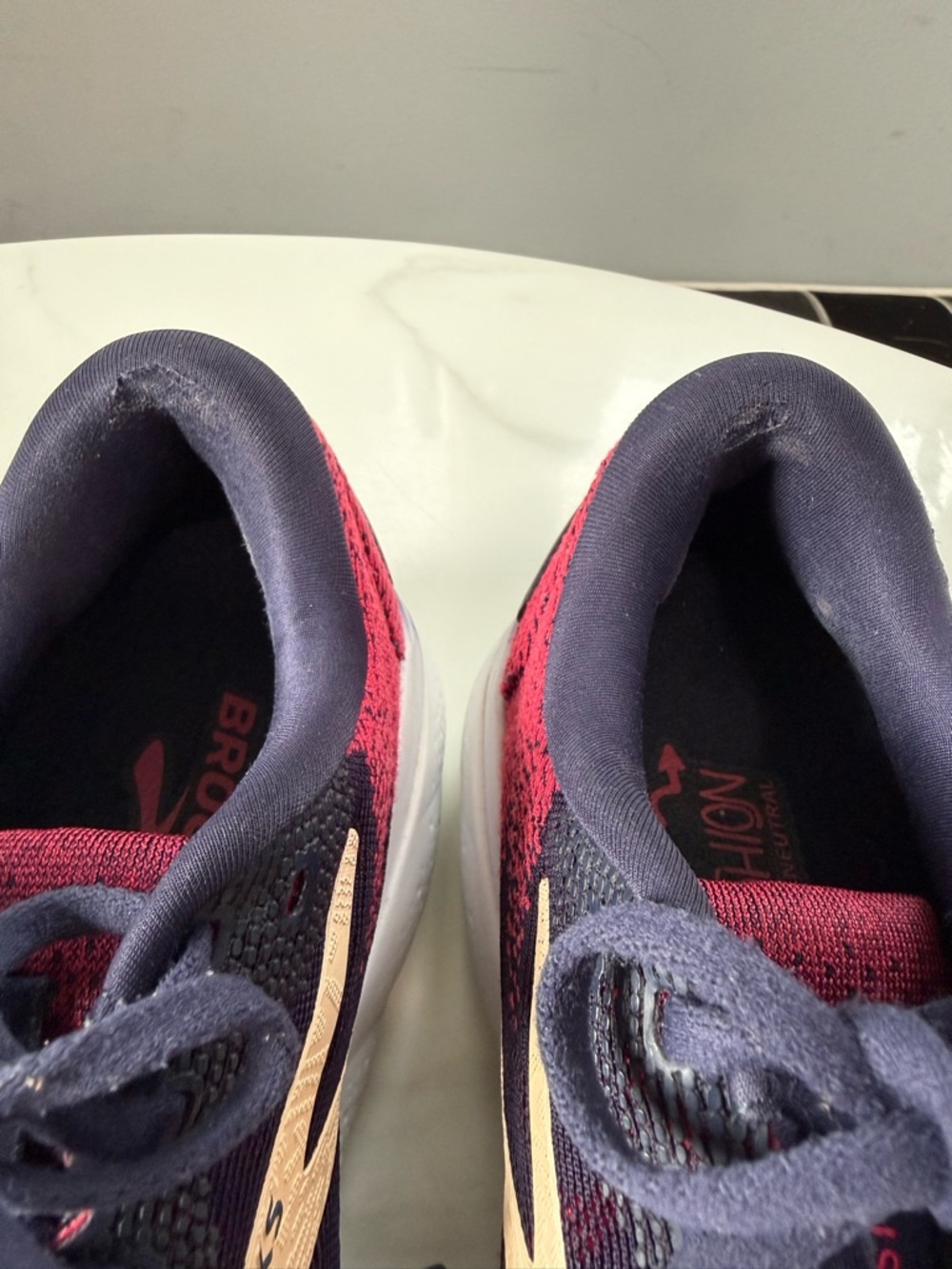 Brooks Ghost Women's Running Shoes - Navy and Pink - Picture 3 of 9